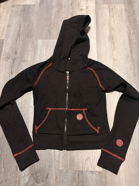 Black & Red Body By Raven Waffle Knitt Set - Picture 2 of 6